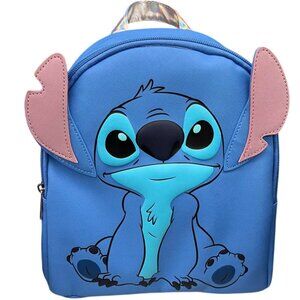 Disney Lilo and Stitch Women's Mini Backpack - Stitch with Ears Blue Canvas Bag